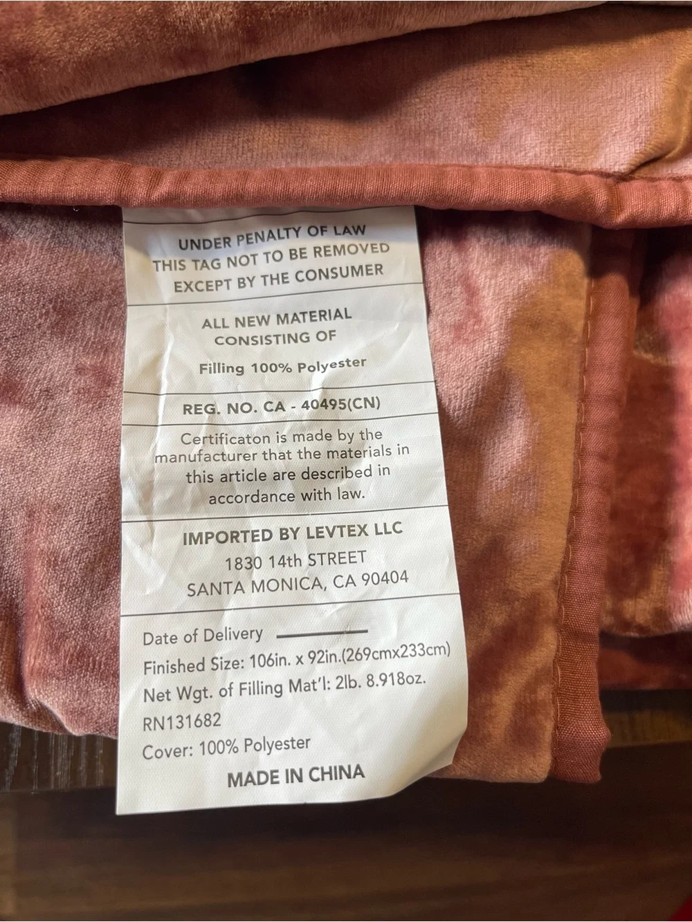 Plush Velvet Tufted Comforter - Dusty Rose